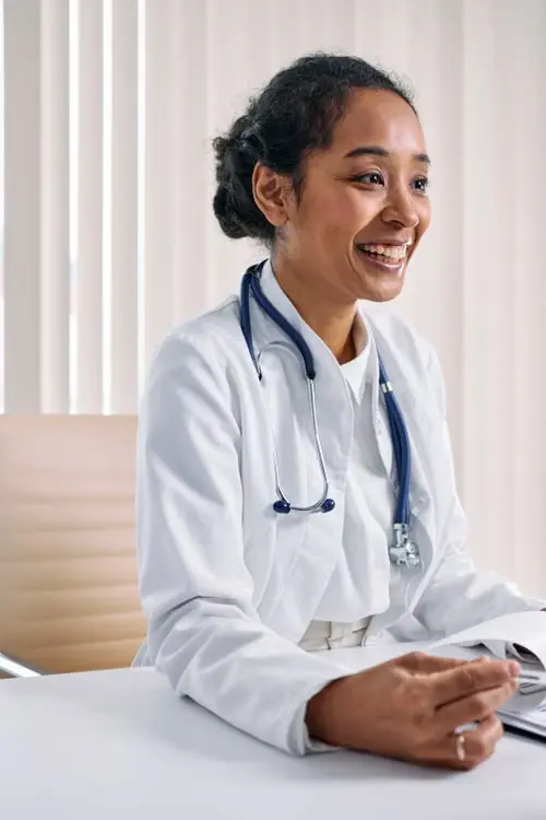 A healthcare professional available to advise a client